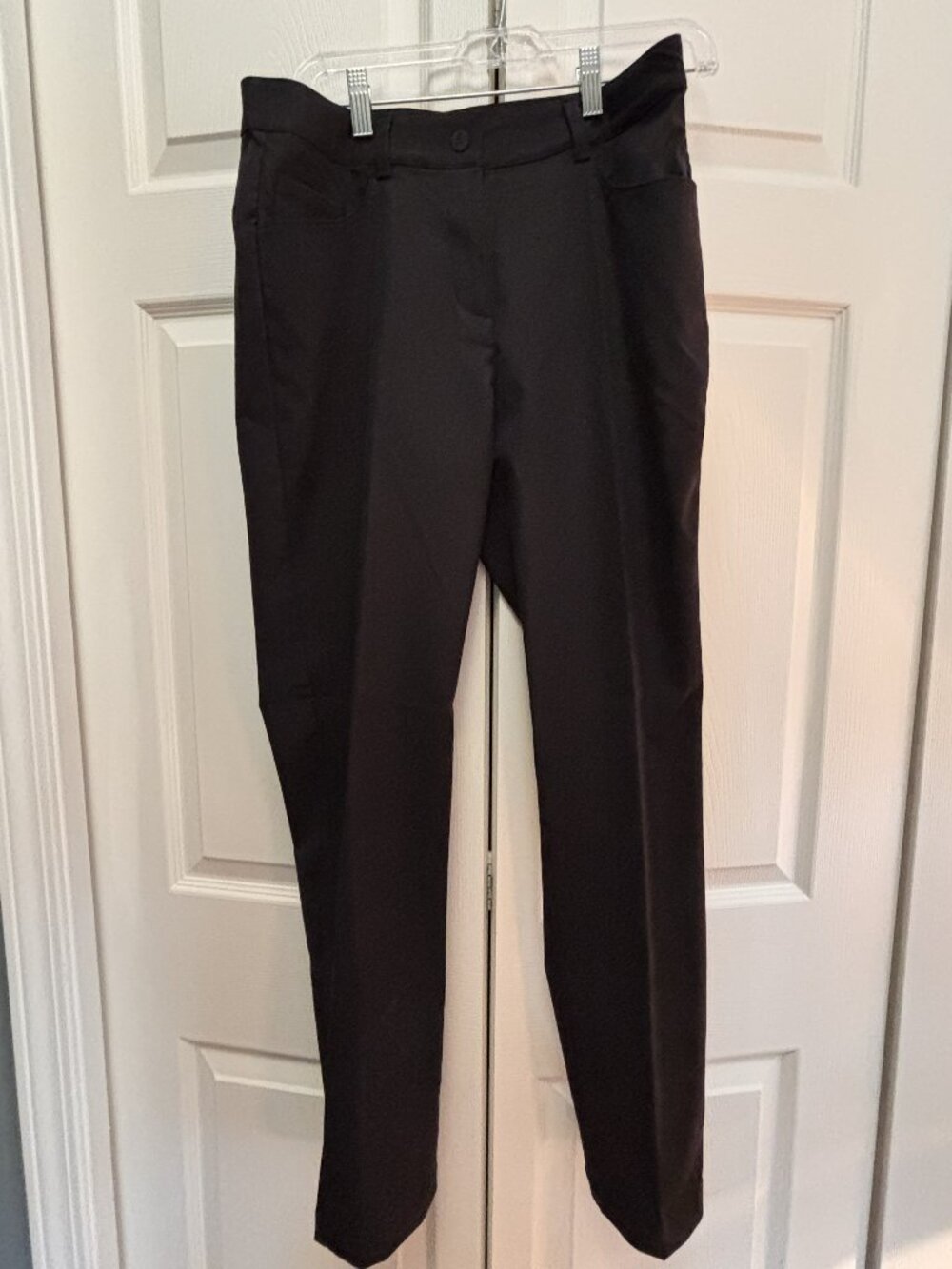 Women's Adidas Black Athletic Pants NWT Size 6x28 5 Pocket Stretch Golf Sport